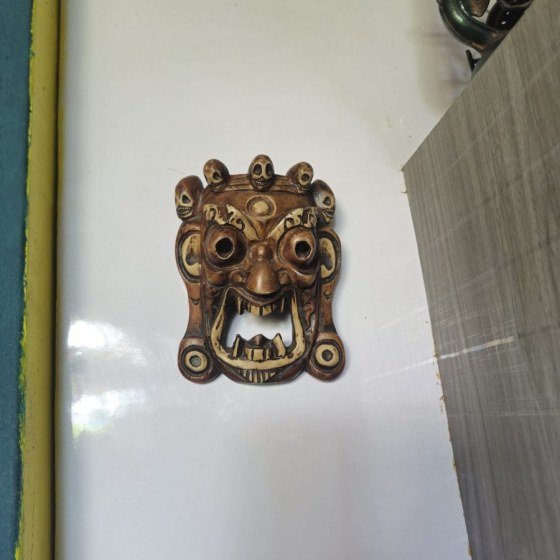 Carved Wooden Mask, Bhairav — Wood Carving & Furniture