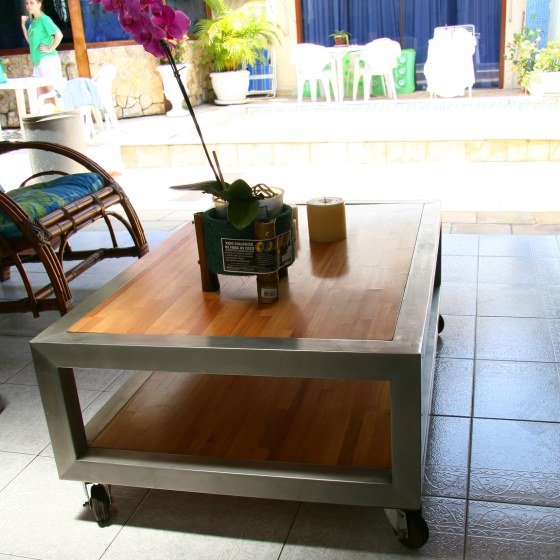 Sal Wood Low Table, Hand-Planed — Wood Carving & Furniture